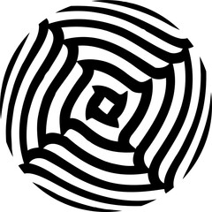 Fototapete -  Circle design element. Rounded halftone. PNG with transparent background.