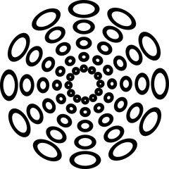 Poster -  Circle design element. Rounded halftone. PNG with transparent background.