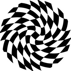 Poster -  Circle design element. Rounded halftone. PNG with transparent background.