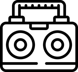 Poster - Music student club icon outline vector. Study person. Online smart hobby