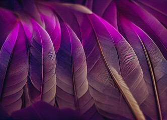 Aufkleber - Bird feather purple colored light. Beautiful background pattern texture for design