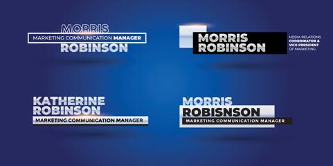 Professional Broadcast Lower third Design Template