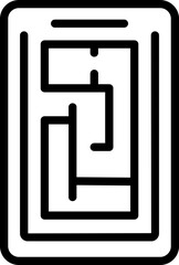 Poster - Apartment plan icon outline vector. Woman engineer. Worker builder