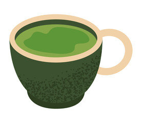 Wall Mural - green tea cup