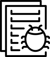 Poster - Data bug icon outline vector. Cyber crime. Internet fraud