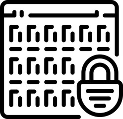 Poster - Internet fraud icon outline vector. Cyber crime. Security mail