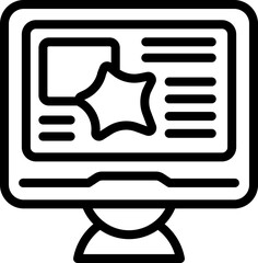 Poster - Web security icon outline vector. Cyber crime. Email computer
