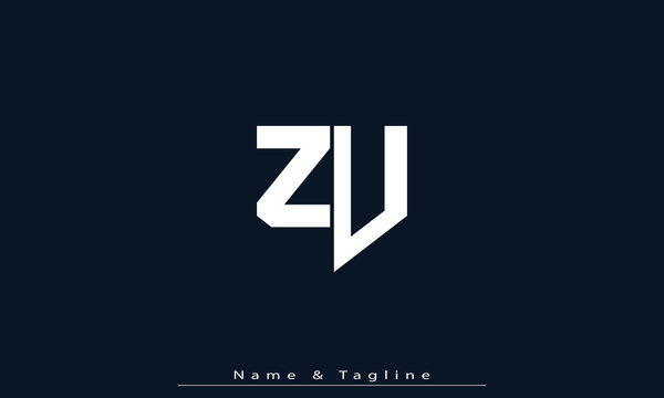 Alphabet letters Initials Monogram logo ZU , UZ
