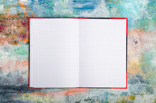 Abstract Background With A Sheet Of Crumpled Paper With A Notepad For Notes