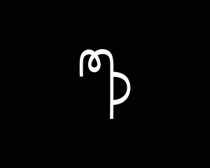 creative letter MP logo design vector template