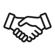 handshake line icon