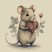 Cute Mouse Valentine Free Stock Photo - Public Domain Pictures