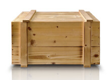 Old Wooden Box Isolated