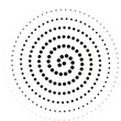 © Bela Art - pattern of black spiral dots on white background