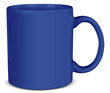 11 oz Blue Coffee Mug Mockup Isolated