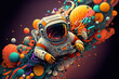 © The 2R Artificiality - An astronaut in space in a cartoon. Generative AI