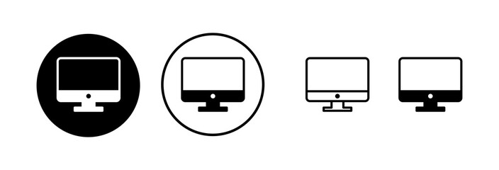 Computer icon vector illustration. computer monitor sign and symbol