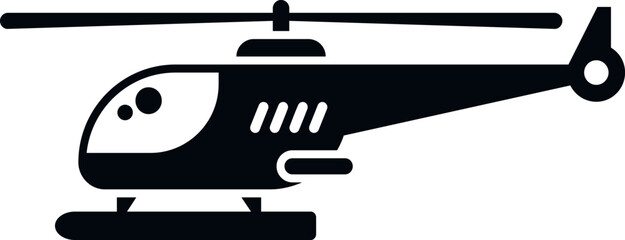 Canvas Print - Military rescue helicopter icon simple vector. Air transport. Aerial guard