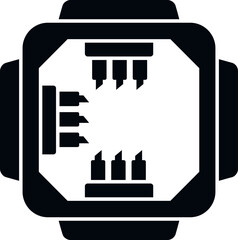 Poster - Use knife on junction box icon simple vector. Electric power. Safety wall