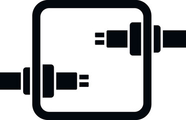 Poster - Wall breaker icon simple vector. Safety current. Plug mount