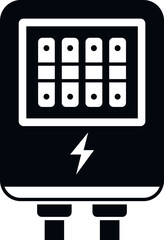 Sticker - Unplug junction box icon simple vector. Electric switch. Safety circuit