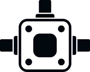 Poster - Fuse junction box icon simple vector. Electric switch. Safety circuit