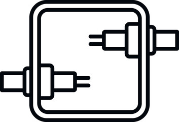 Poster - wall junction box icon outline vector. electric switch. safety current