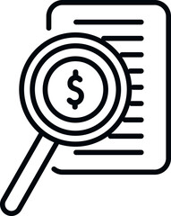 Poster - Search credit icon outline vector. Real home. Financial sale