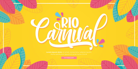 Wall Mural - brazilian rio carnival banner design