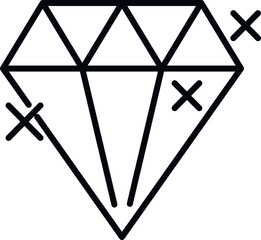 Poster - Diamond marketing level icon outline vector. Digital target. Social market