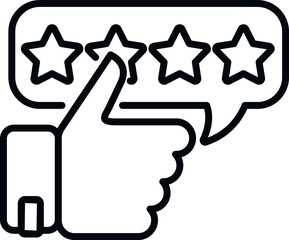 Poster - Marketing rating icon outline vector. Digital mix. Social market