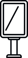 Poster - Street marketing light board icon outline vector. Social target. Digital mix