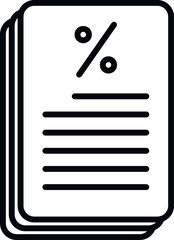Poster - Sale papers market icon outline vector. Digital business. Price mobile