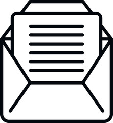 Poster - mail inbox icon outline vector. business marketing. social market