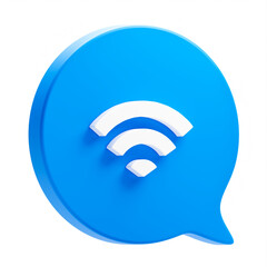 Fototapete - blue website wifi icon or technology wireless internet network communication computer signal sign sy