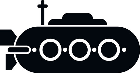 Poster - Army submarine icon simple vector. Sea ship. Marine toy