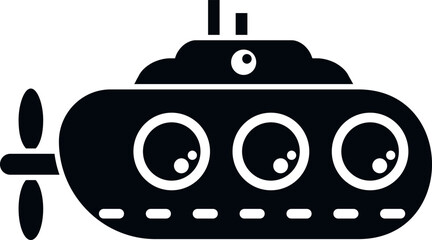 Poster - Retro submarine icon simple vector. Sea vehicle. Army marine ship