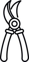 Poster - secateur cutter icon outline vector. garden work. hand blade