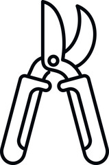 Poster - hand secateur icon outline vector. garden work. gardening cutter