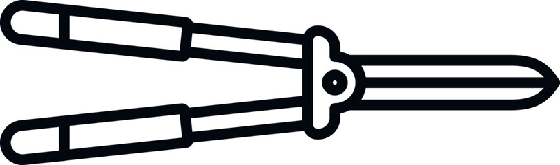Poster - gardening scissors icon outline vector. garden work. blade cutter