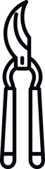 Poster - secateur tool icon outline vector. work blade. hand cutter