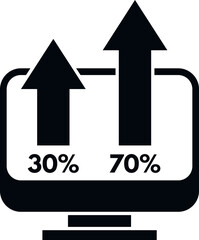 Poster - online poll icon simple vector. choice vote. voter speech