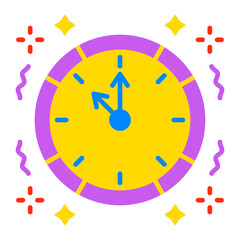 Canvas Print - Clock Flat Icon