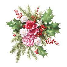 Christmas Decoration With Flowers