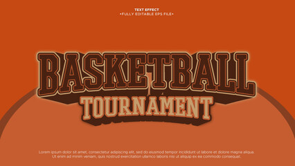 Poster - basketball tournament text effect