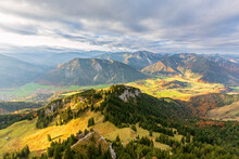 Germany, Bavaria, Scenic View From Summit In Bavarian Alps