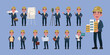 © Rafy Fane - Set of flat engineer with different poses
