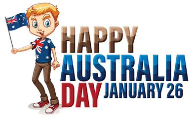 Wall Mural - Happy Australia day banner design