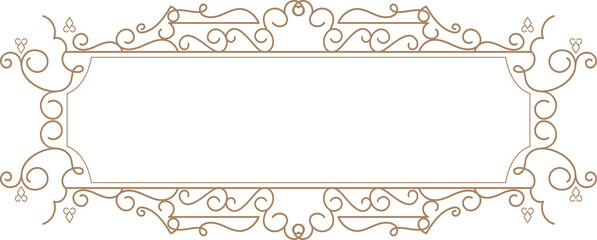 Wall Mural - Vintage calligraphic frame and border illustration