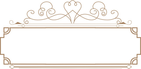 Wall Mural - Vintage calligraphic frame and border illustration